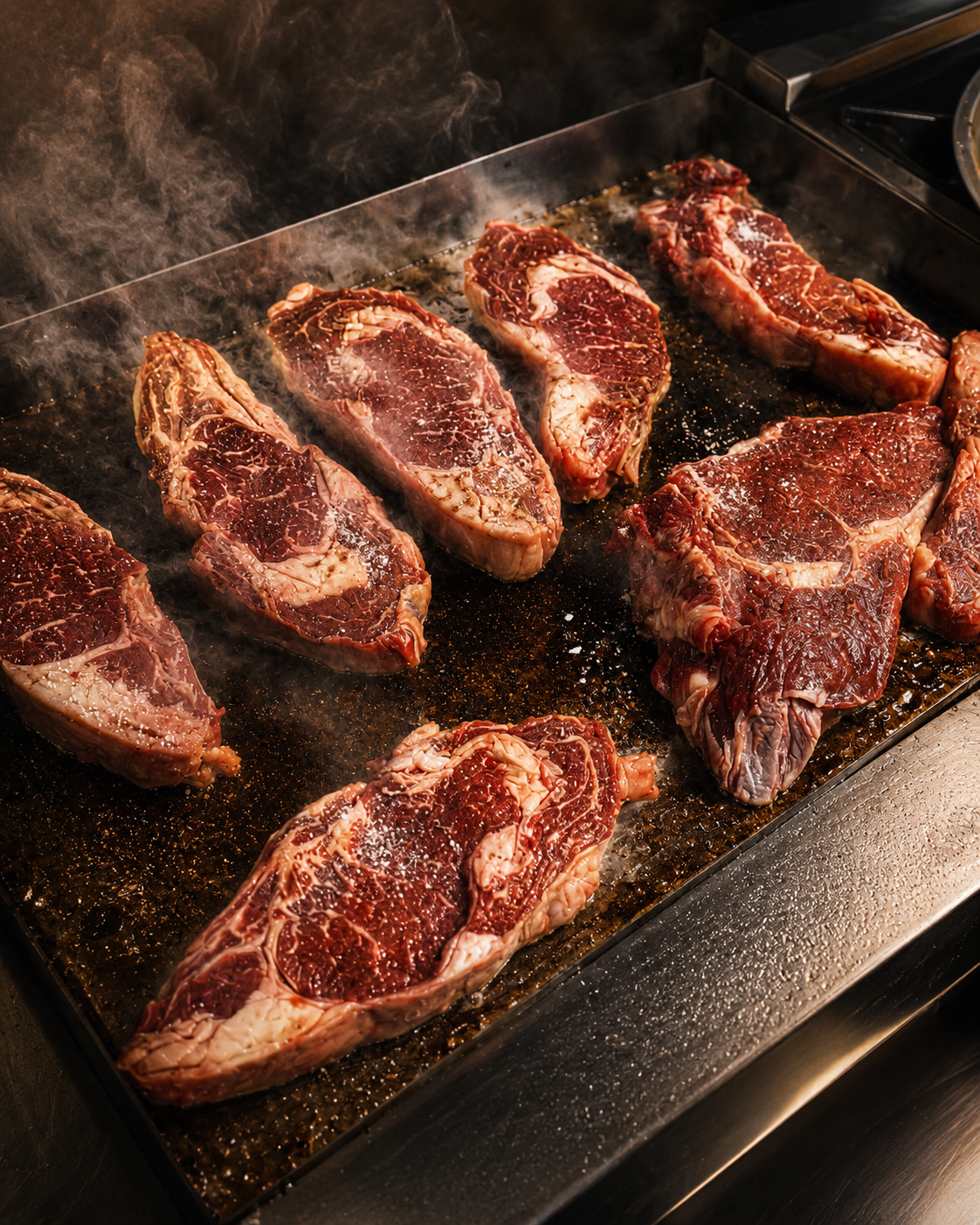 Carnes a la brasa para barbacoa en grupo